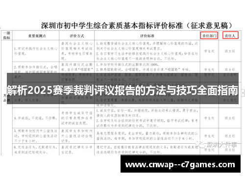解析2025赛季裁判评议报告的方法与技巧全面指南